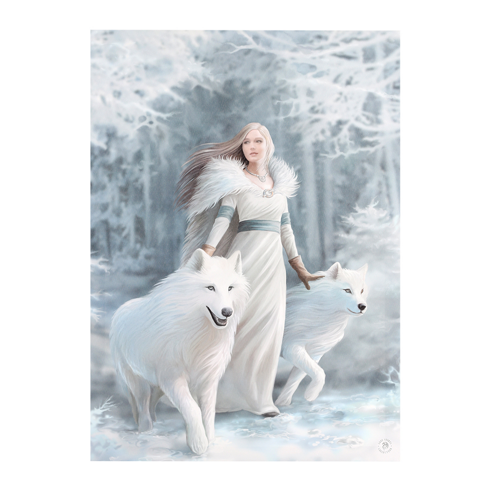 50x70cm Winter Guardians Canvas Plaque by Anne Stokes