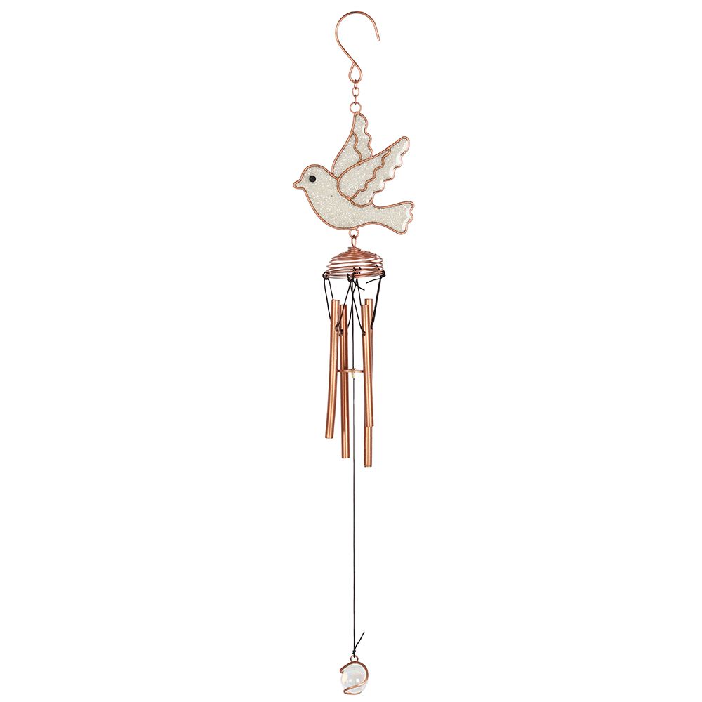 Flying White Dove Windchime