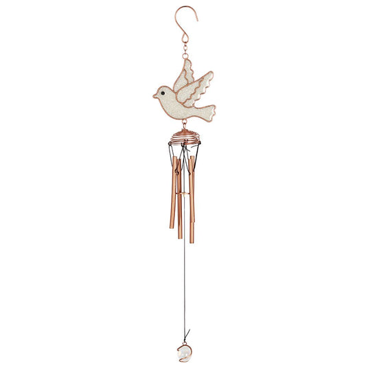 Flying White Dove Windchime