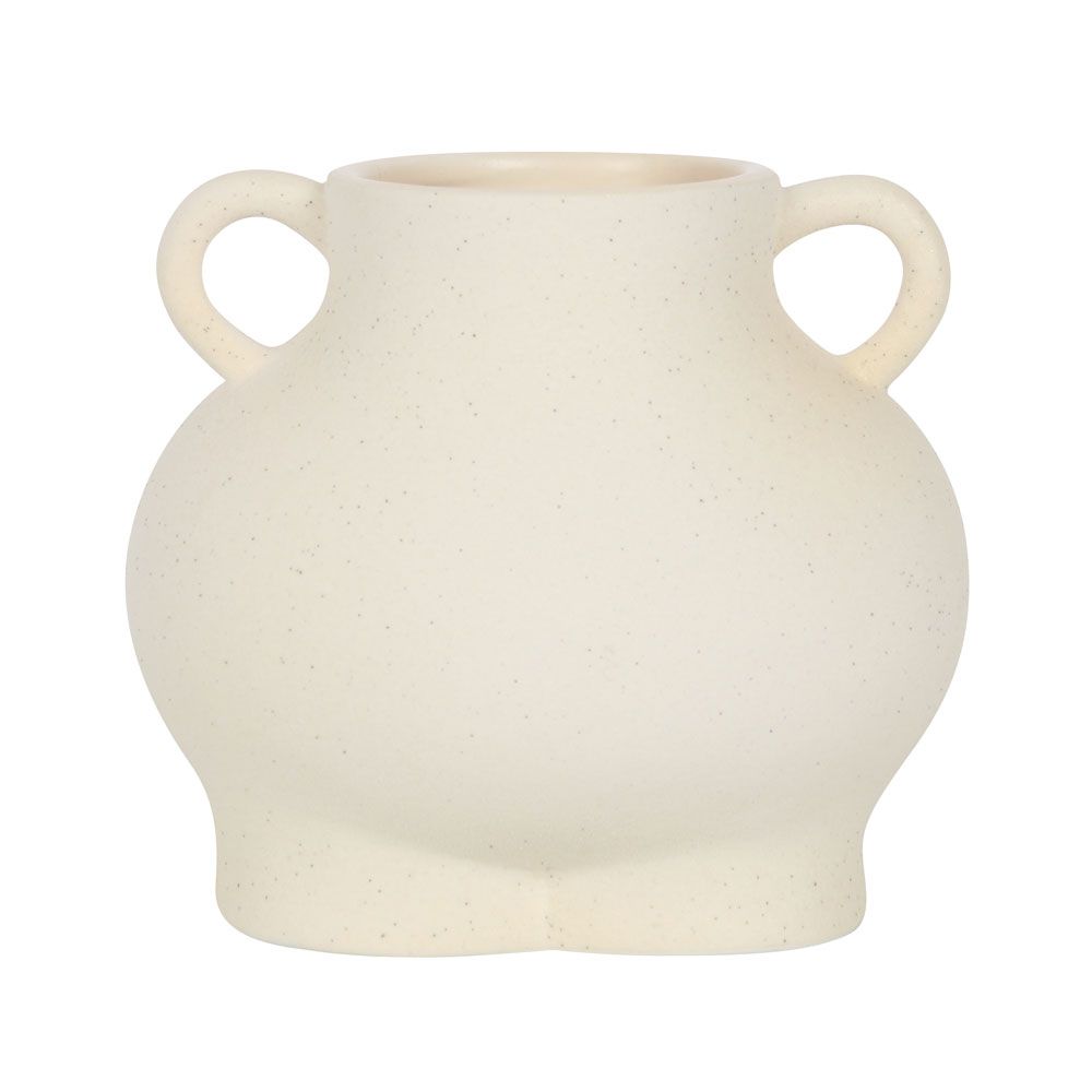 Cream Speckle Bum Plant Pot