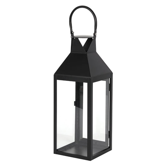 Large Matte Black Lantern