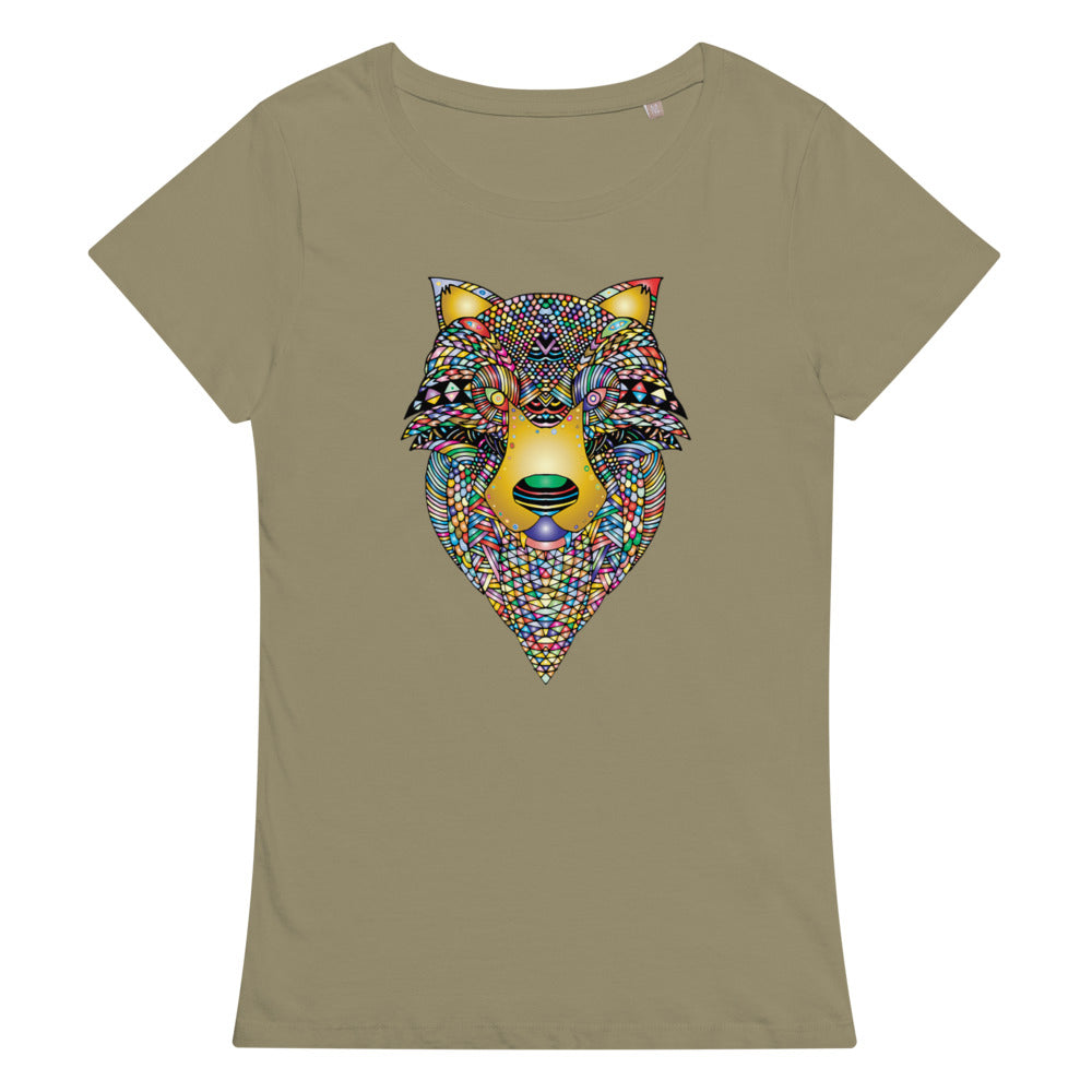 Multi Coloured Wolf Women’s organic t-shirt