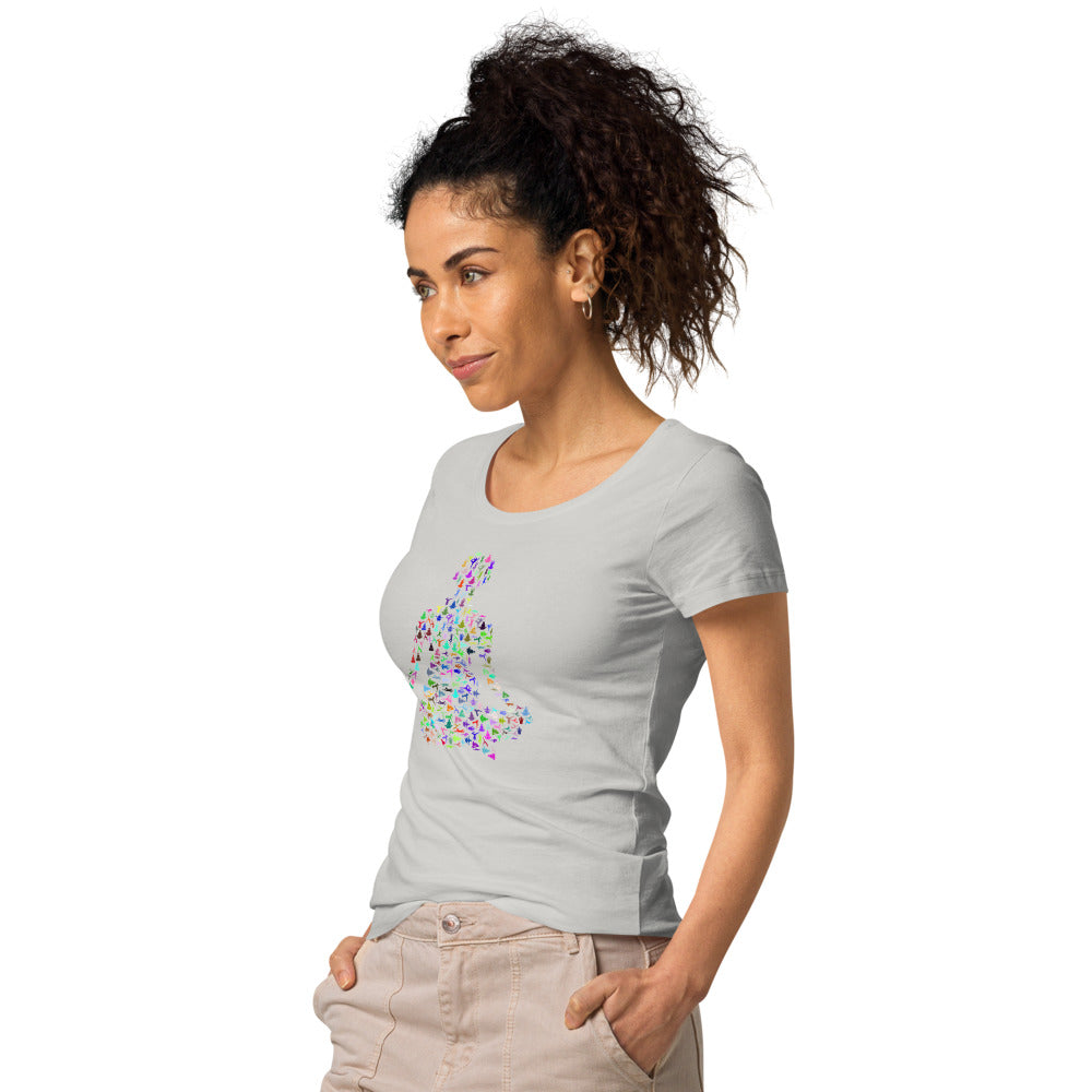 Multi Coloured Yogi Women’s organic t-shirt